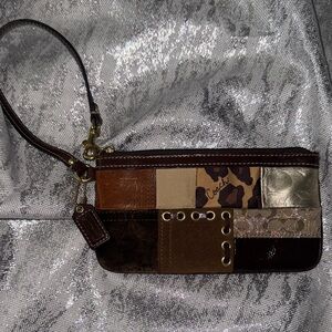Coach Multicolor Patchwork Wristlet
